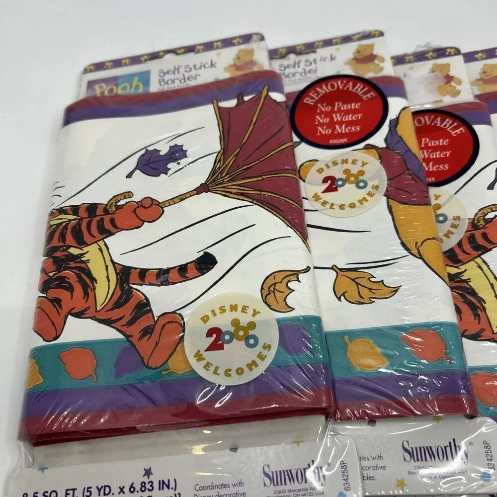 9 Rolls Sunworthy Wallpaper Border Disney Tigger Pooh Self Stick 45 Yds Total